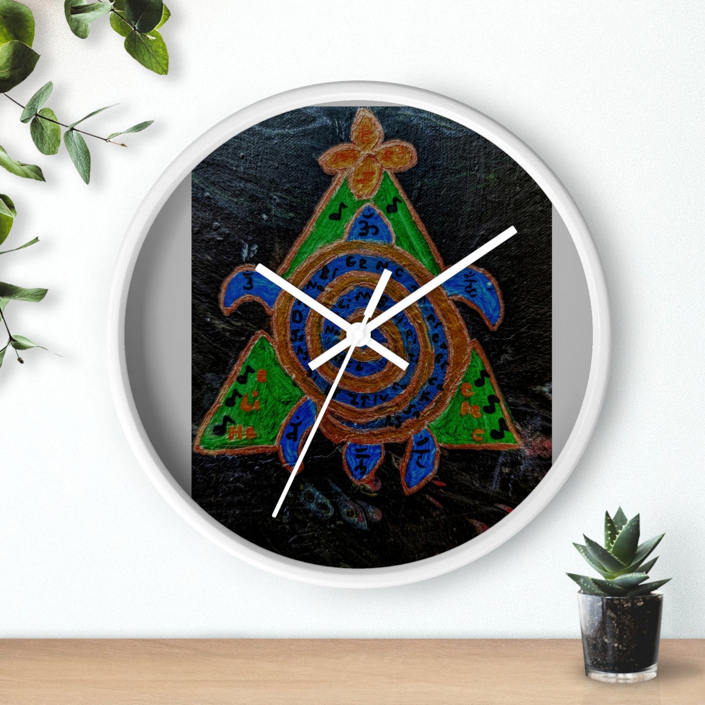 Bohemian Turtle Wall Clock - Eco-Friendly Decor, Unique Home Accent, Nautical Gift Idea, Spiritual Wall Art, Artisan Timepiece