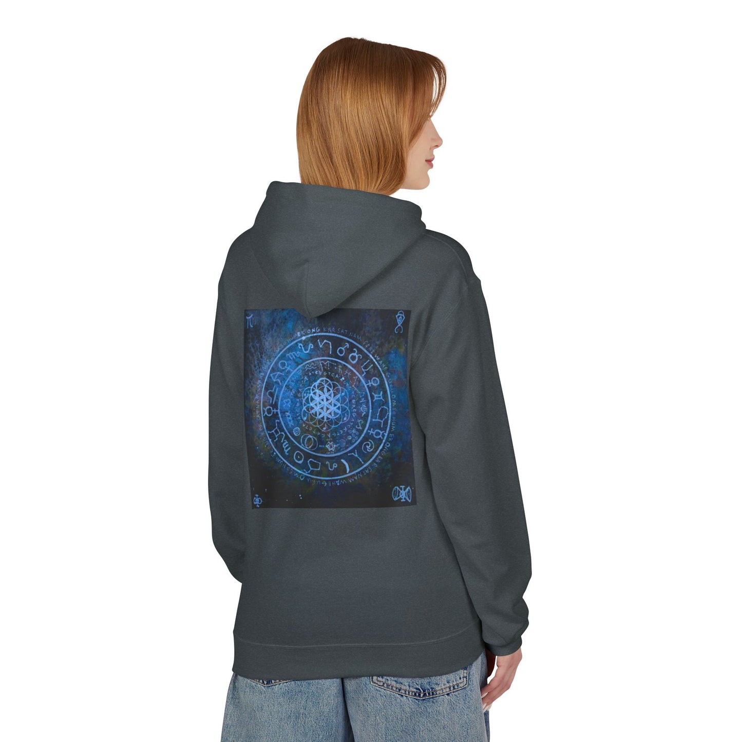 Mystical Blue Fleece Hoodie - Perfect for Gamers, Fantasy Lovers, and Cozy Days, Great for Relaxing, Gifts, and Occasions