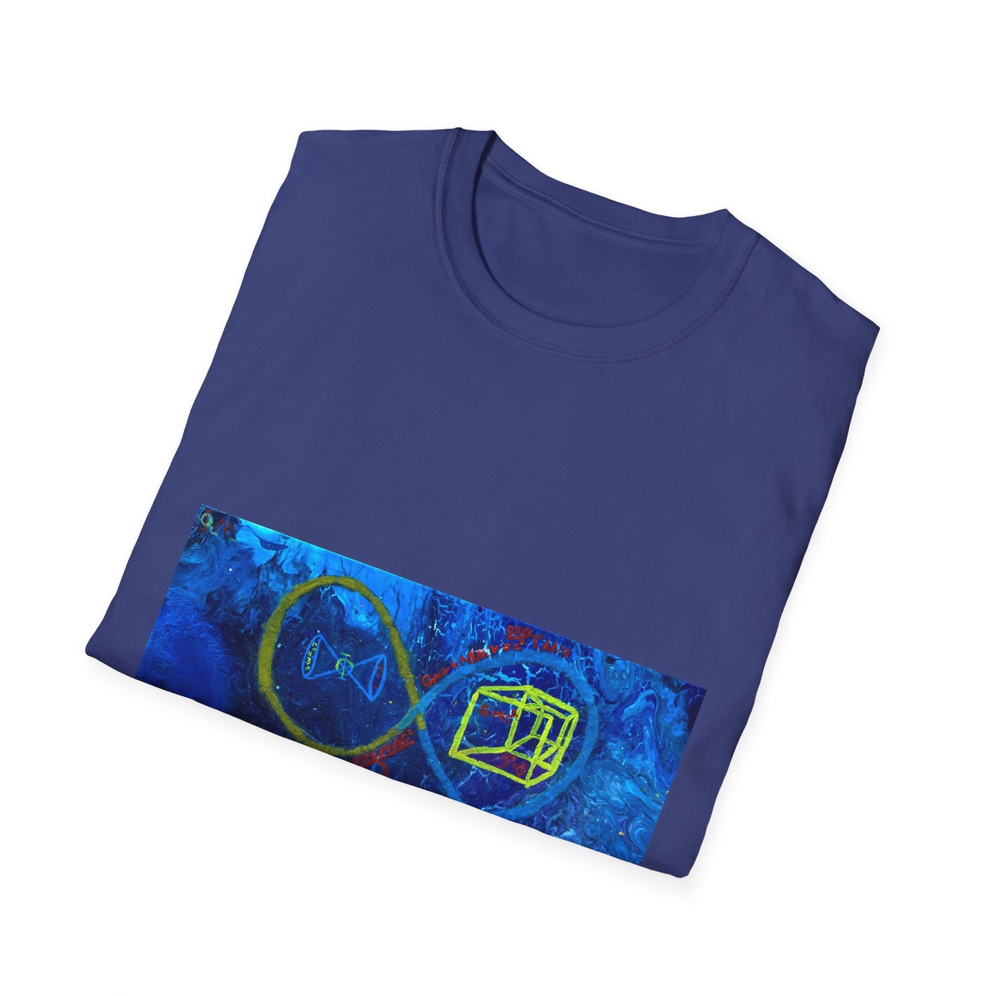 Infinite Connection Unisex T-Shirt, Softstyle Tee, Graphic Shirt, Casual Wear, Gift for Friends, Blue Design Tee