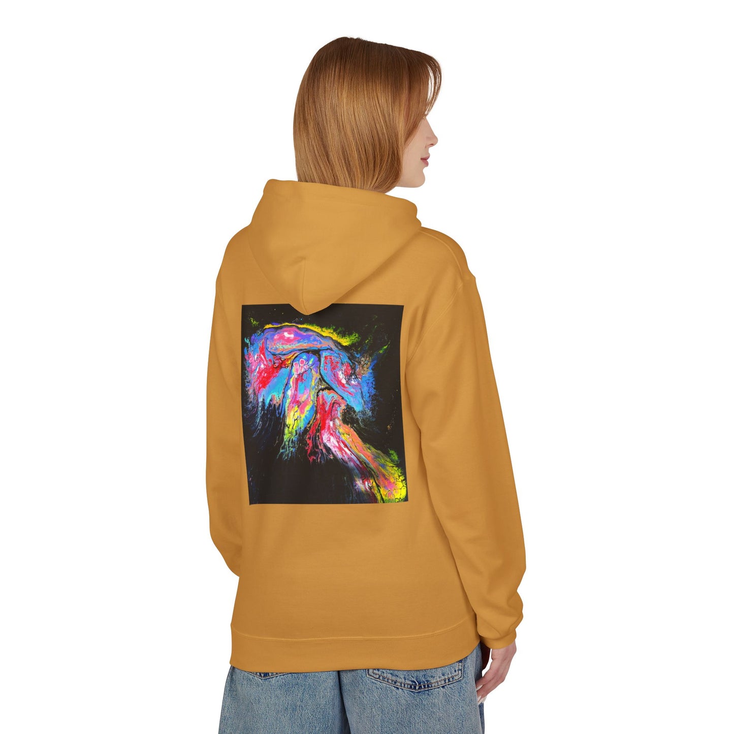 Vibrant Artistic Hoodie, Colorful Fleece Sweatshirt for Art Lovers, Cozy Casual Wear, Unique Gift for Birthdays, Creative Apparel