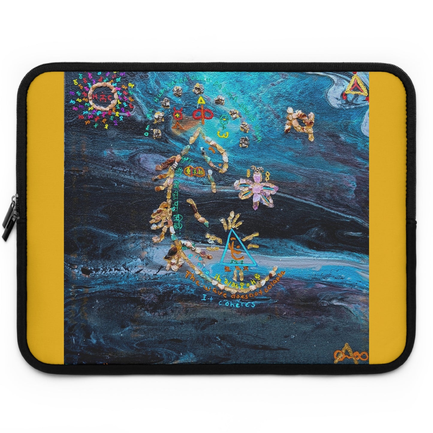 Artistic Ocean Laptop Sleeve — Abstract Blue Nautical Design