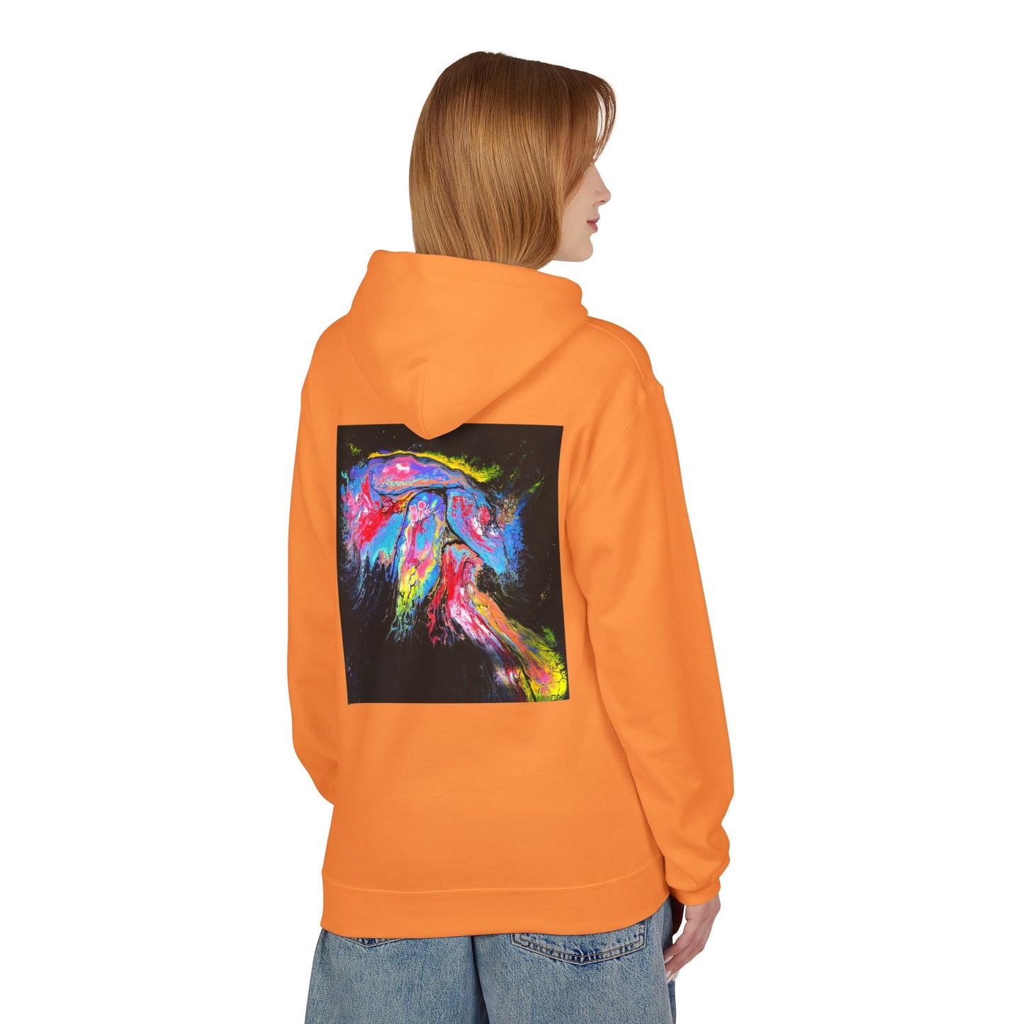 Vibrant Artistic Hoodie, Colorful Fleece Sweatshirt for Art Lovers, Cozy Casual Wear, Unique Gift for Birthdays, Creative Apparel
