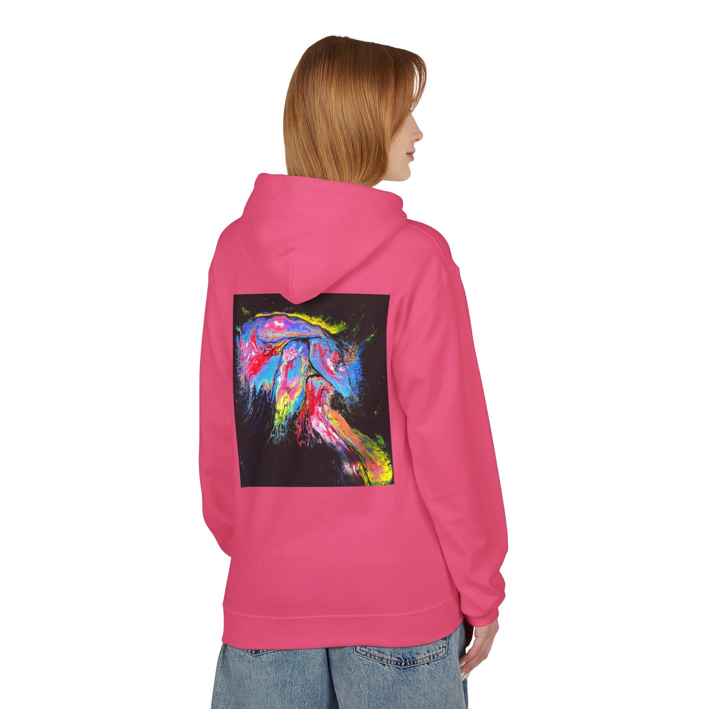 Vibrant Artistic Hoodie, Colorful Fleece Sweatshirt for Art Lovers, Cozy Casual Wear, Unique Gift for Birthdays, Creative Apparel