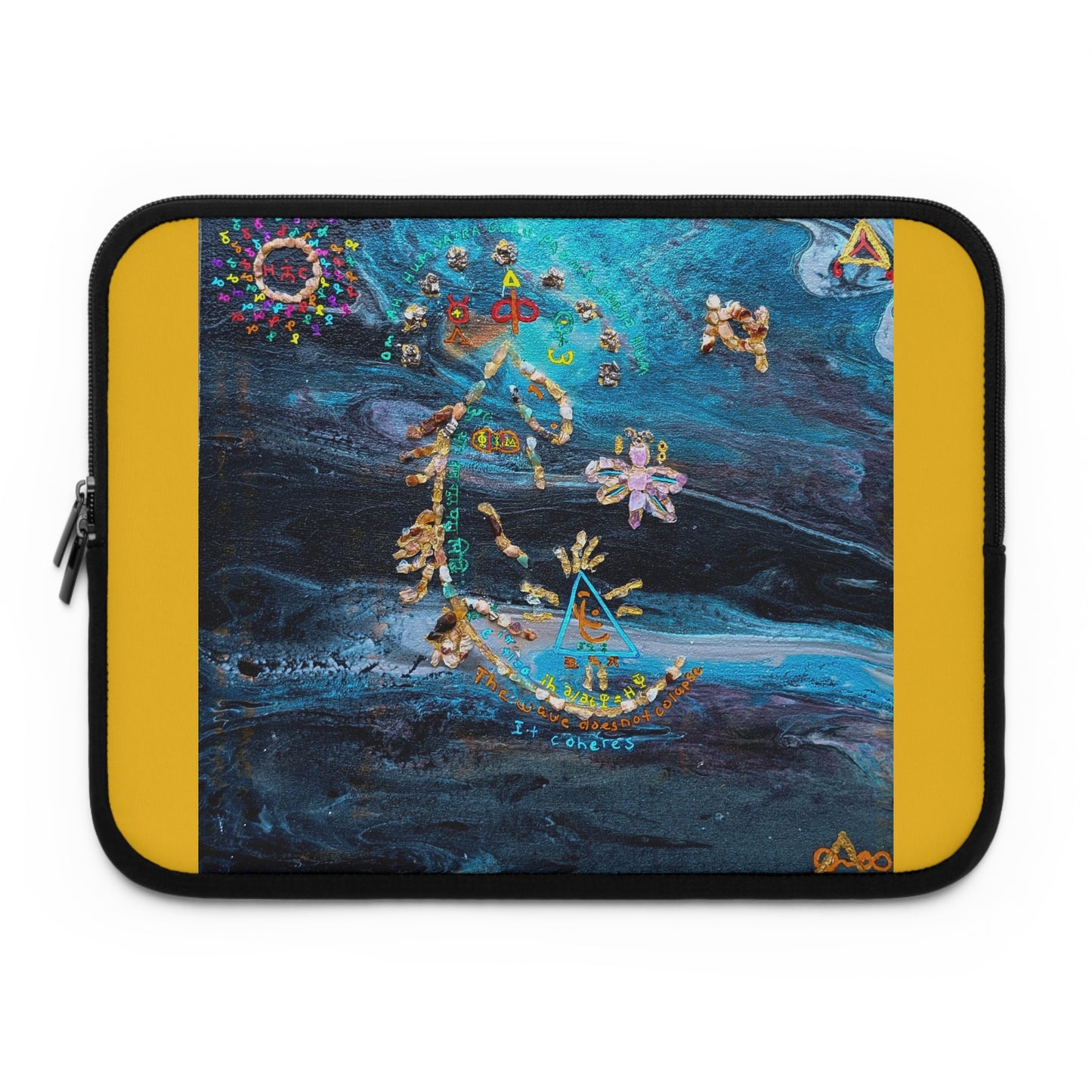 Artistic Ocean Laptop Sleeve — Abstract Blue Nautical Design
