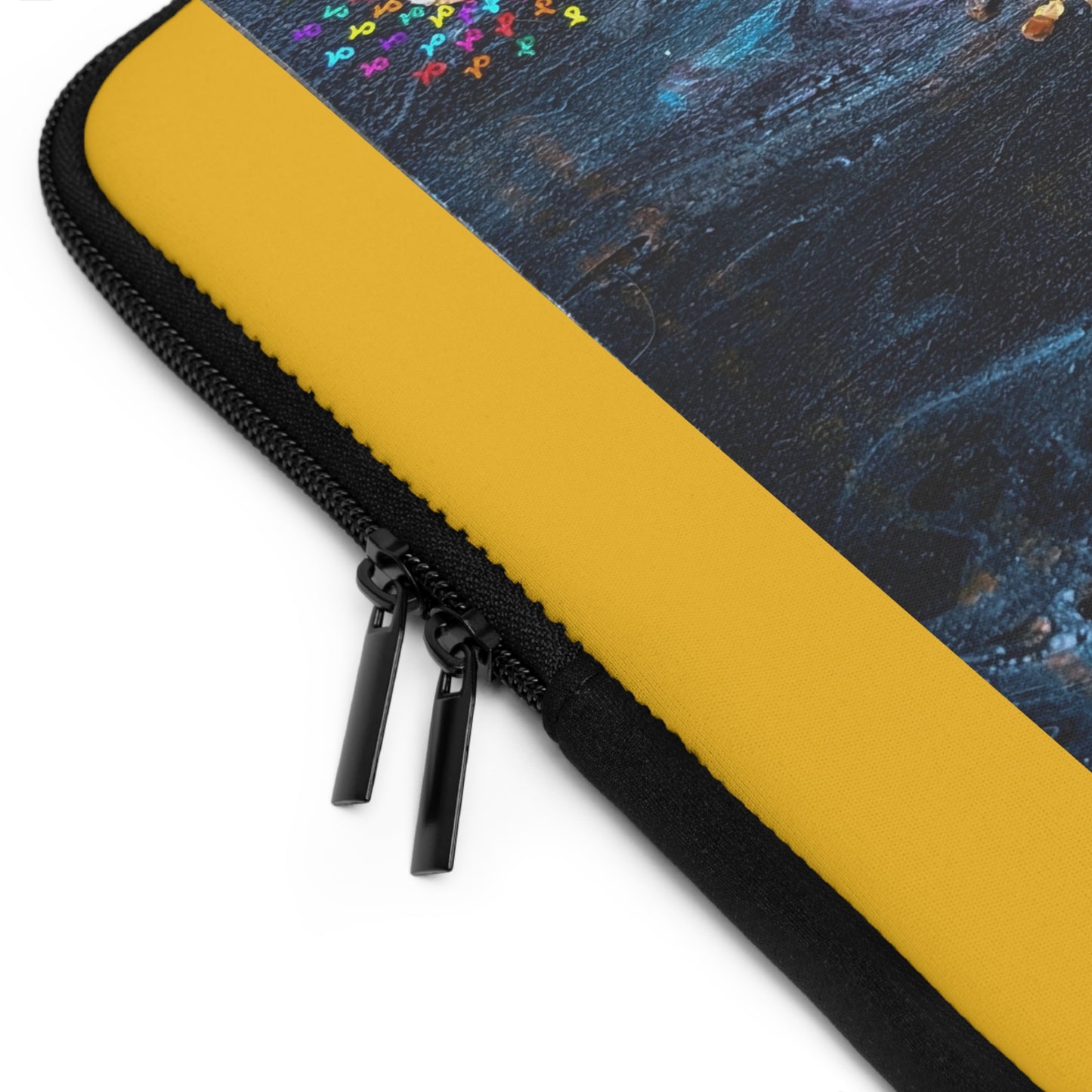 Artistic Ocean Laptop Sleeve — Abstract Blue Nautical Design