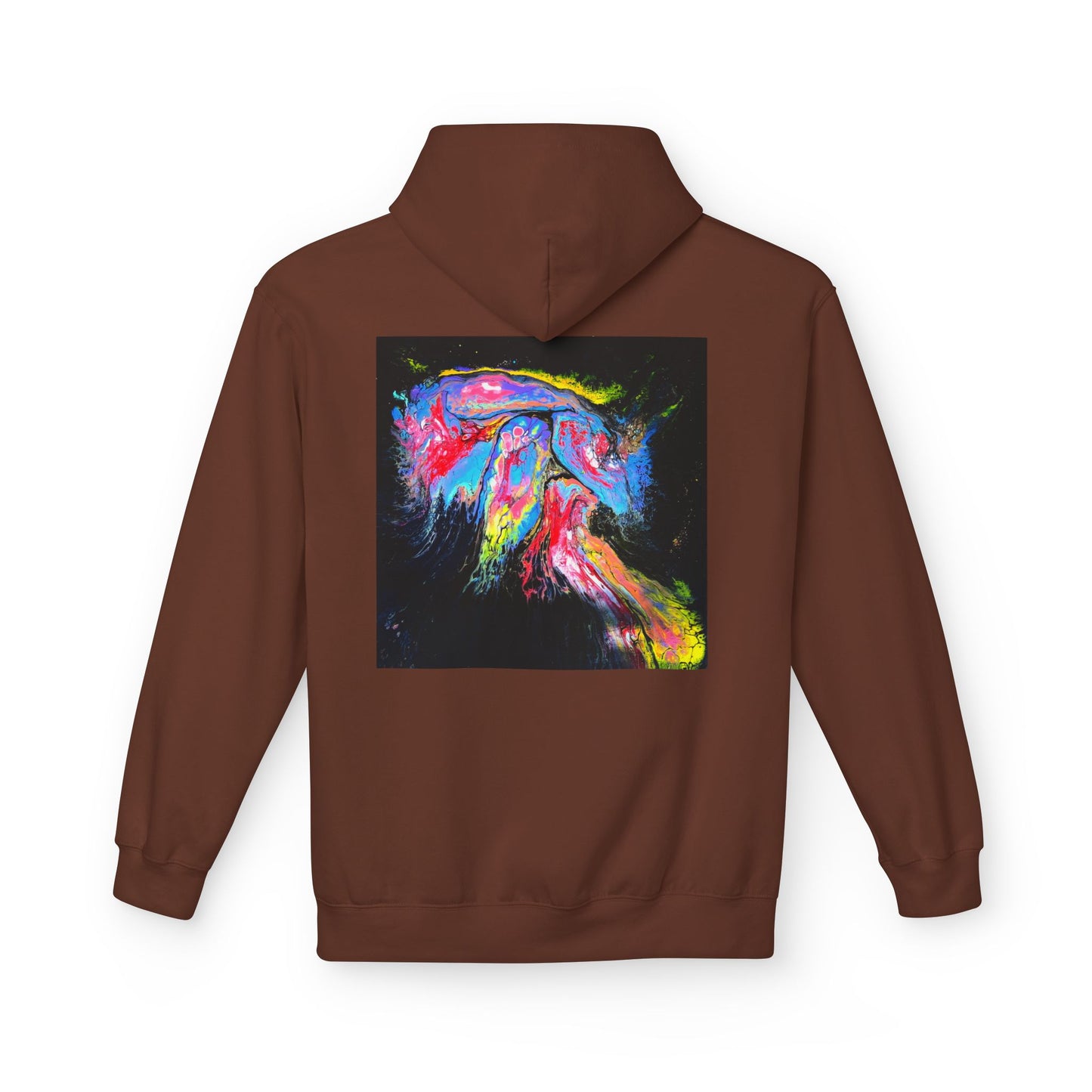 Vibrant Artistic Hoodie, Colorful Fleece Sweatshirt for Art Lovers, Cozy Casual Wear, Unique Gift for Birthdays, Creative Apparel