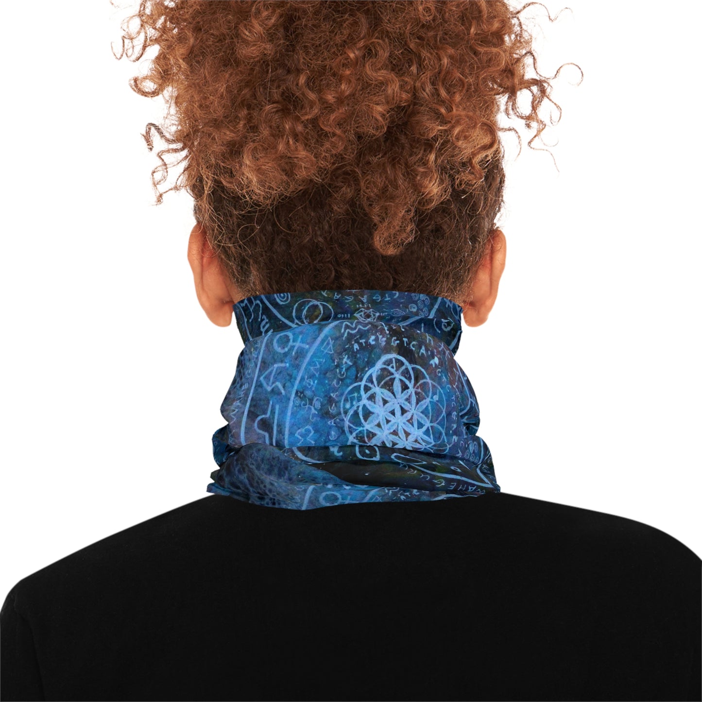 Magical Symbol Neck Gaiter - Lightweight Face Covering, Outdoor Adventure Gear, Festival Accessory, Spiritual Gift, Yoga Scarf