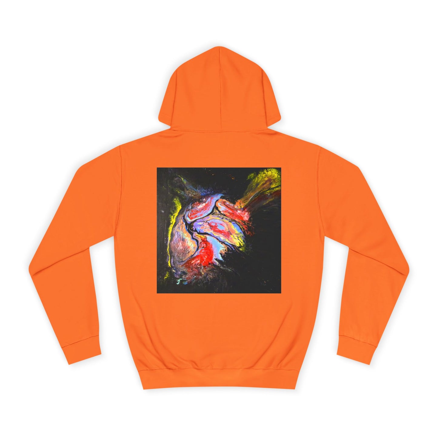 Artistic Heart Unisex Hoodie, Cozy College Apparel, Unique Design, Everyday Wear, Great Gift for Students, Colorful Graphic