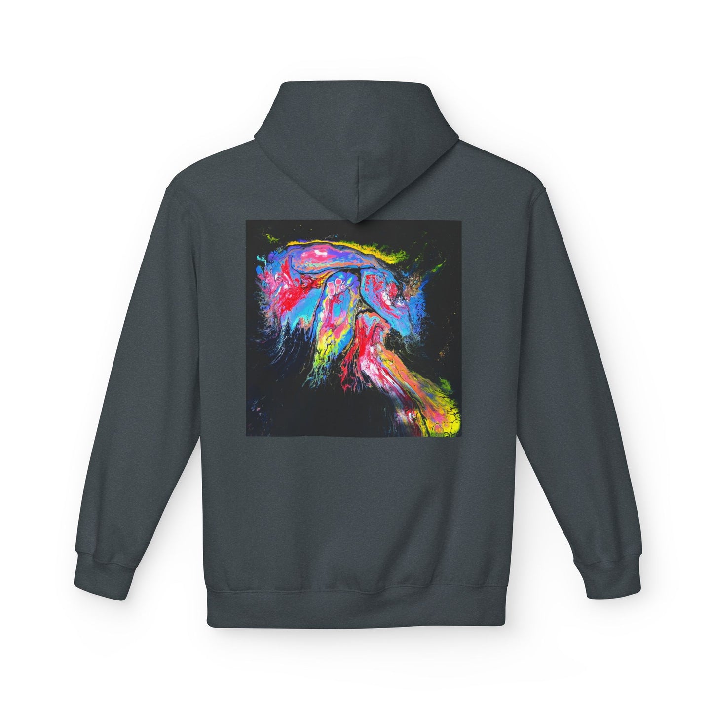 Vibrant Artistic Hoodie, Colorful Fleece Sweatshirt for Art Lovers, Cozy Casual Wear, Unique Gift for Birthdays, Creative Apparel