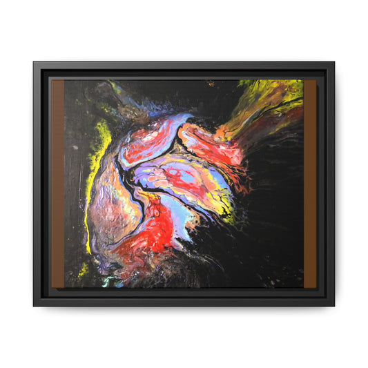 Vibrant Abstract Art Print, Framed Canvas Wall Decor, Colorful Home Office Art, Modern Living Room Decor, Unique Gift Idea