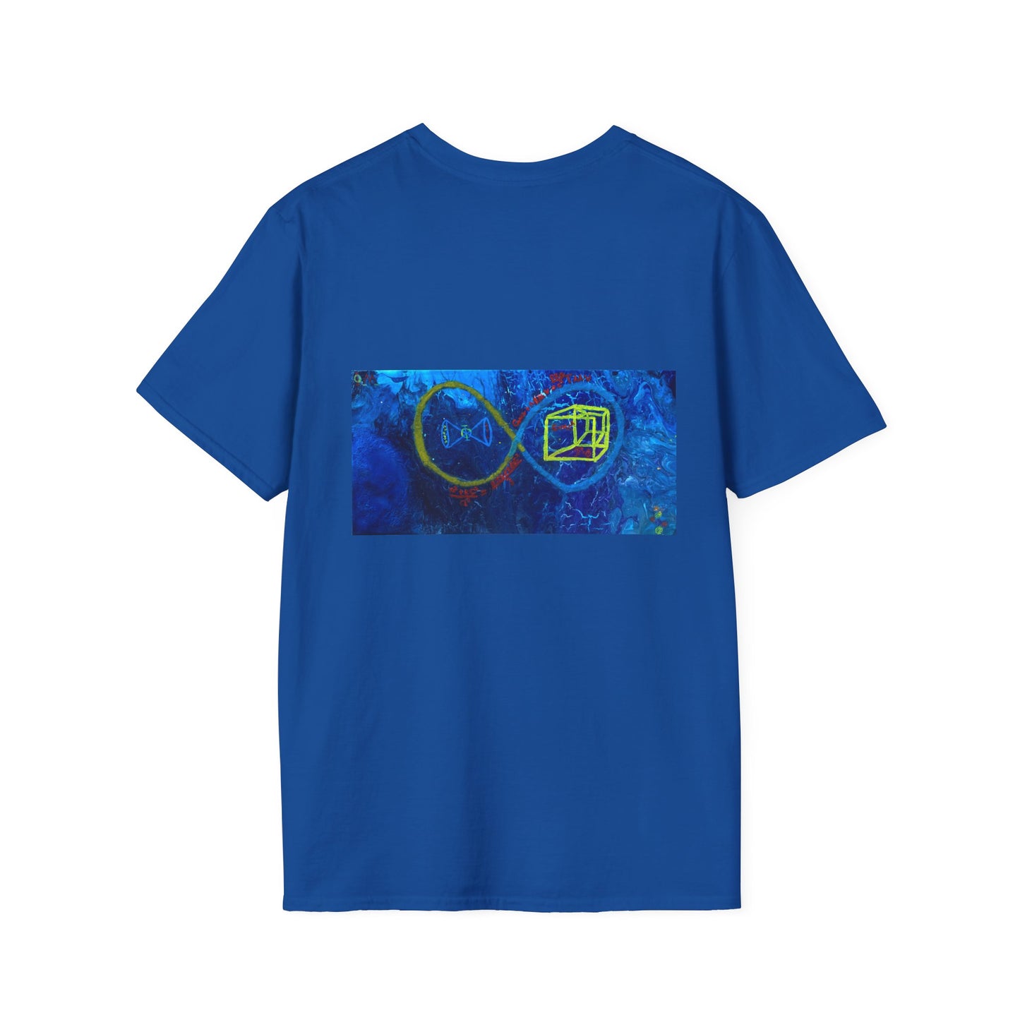 Infinite Connection Unisex T-Shirt, Softstyle Tee, Graphic Shirt, Casual Wear, Gift for Friends, Blue Design Tee