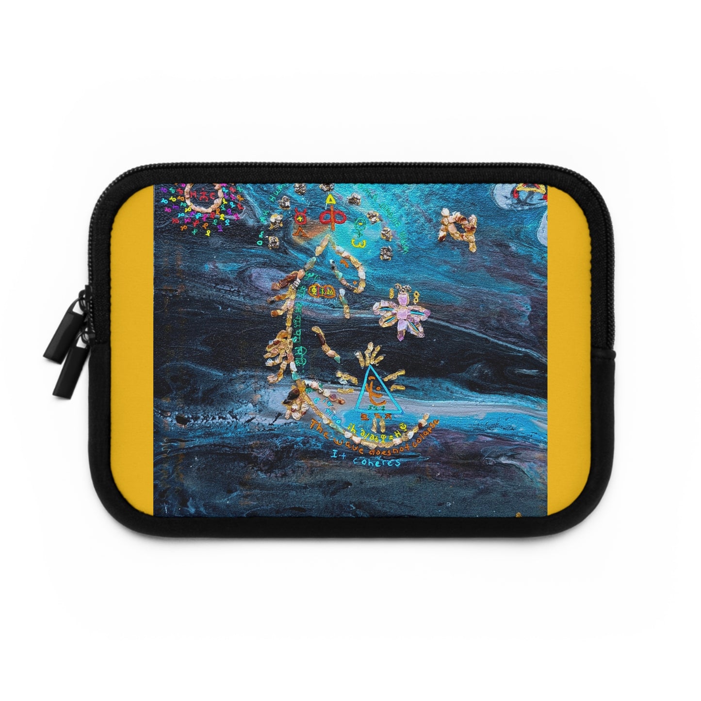 Artistic Ocean Laptop Sleeve — Abstract Blue Nautical Design