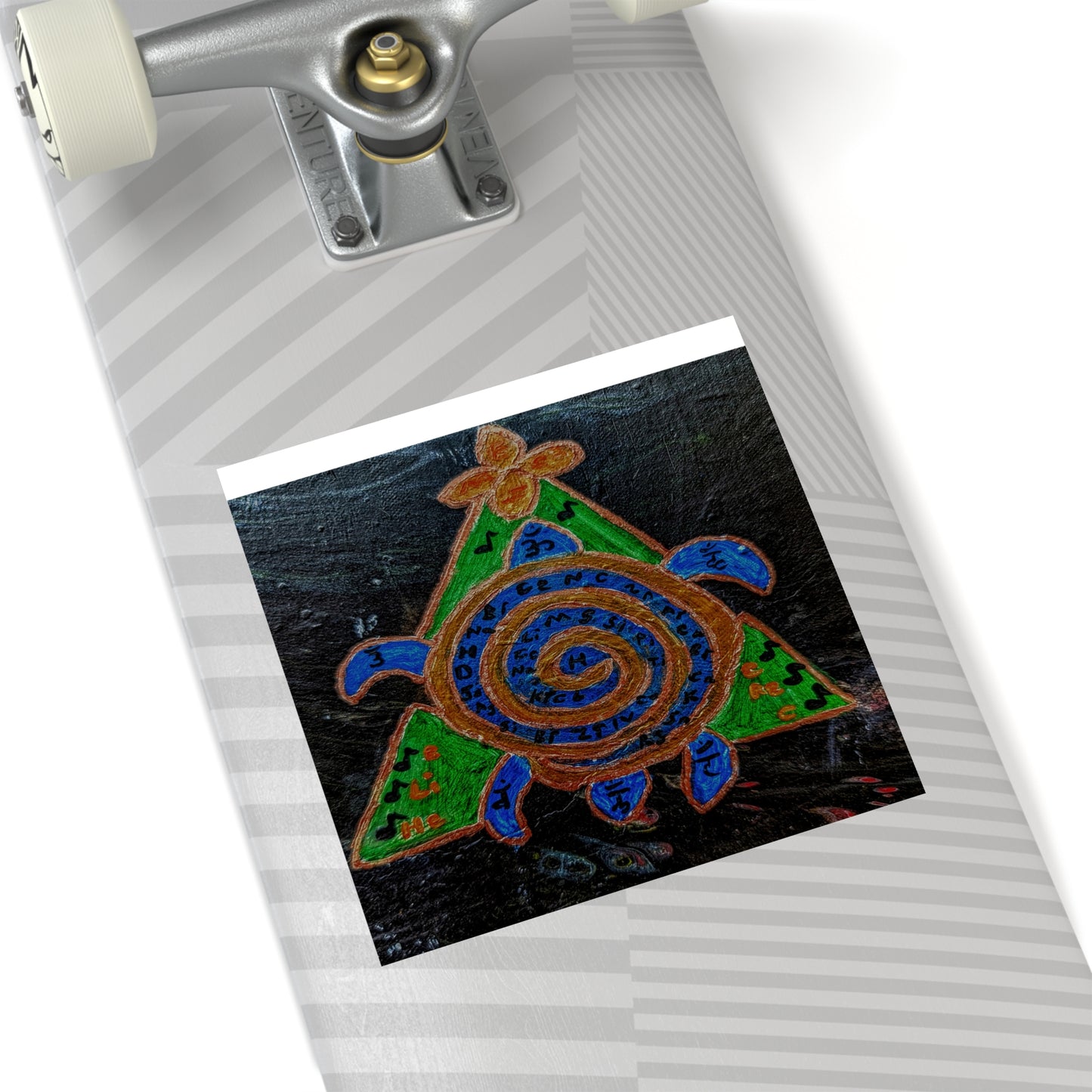 Vibrant Turtle Design Stickers, Boho Decor, Nature Lovers, Eco-Friendly Labels, Turtle Art, Outdoor Stickers