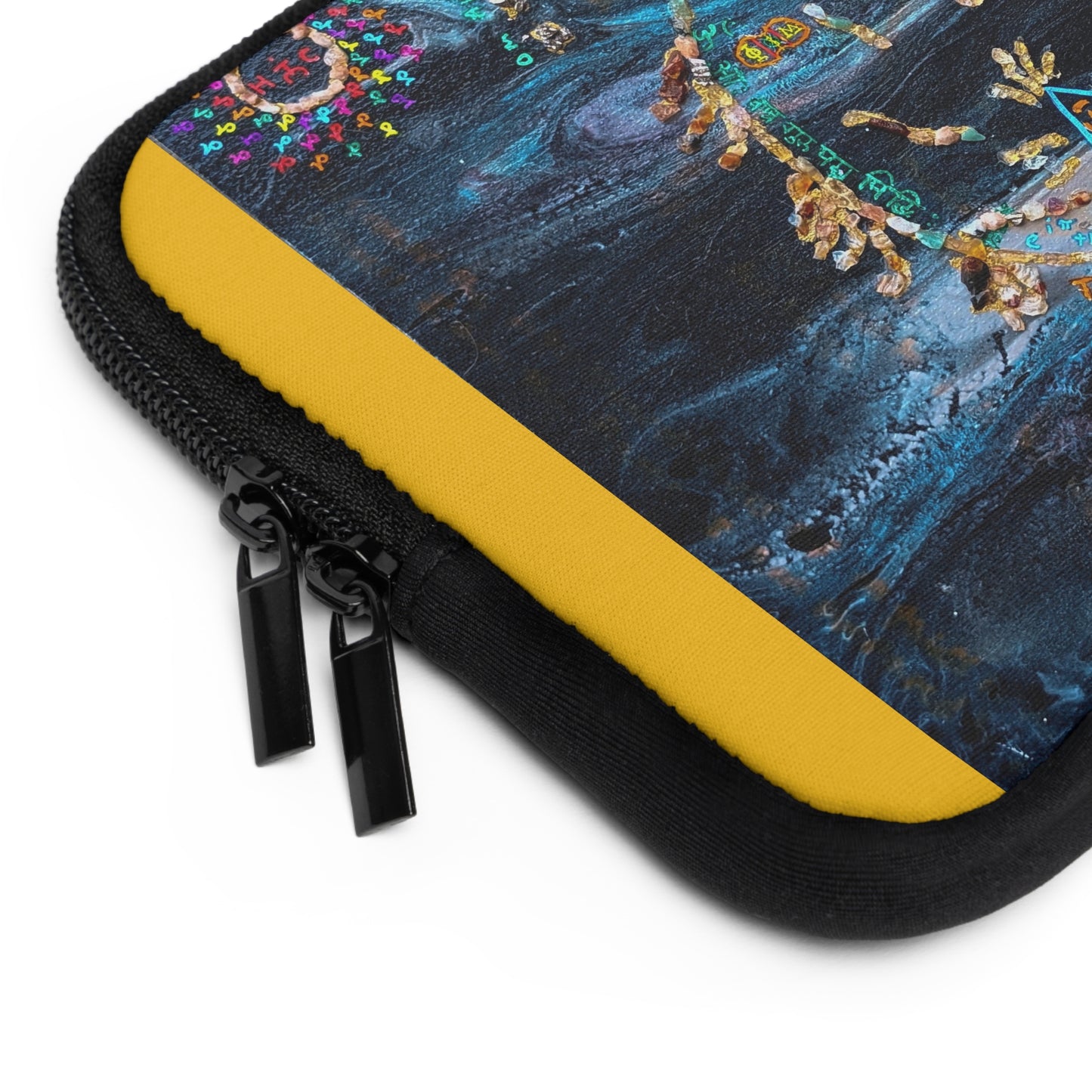 Artistic Ocean Laptop Sleeve — Abstract Blue Nautical Design