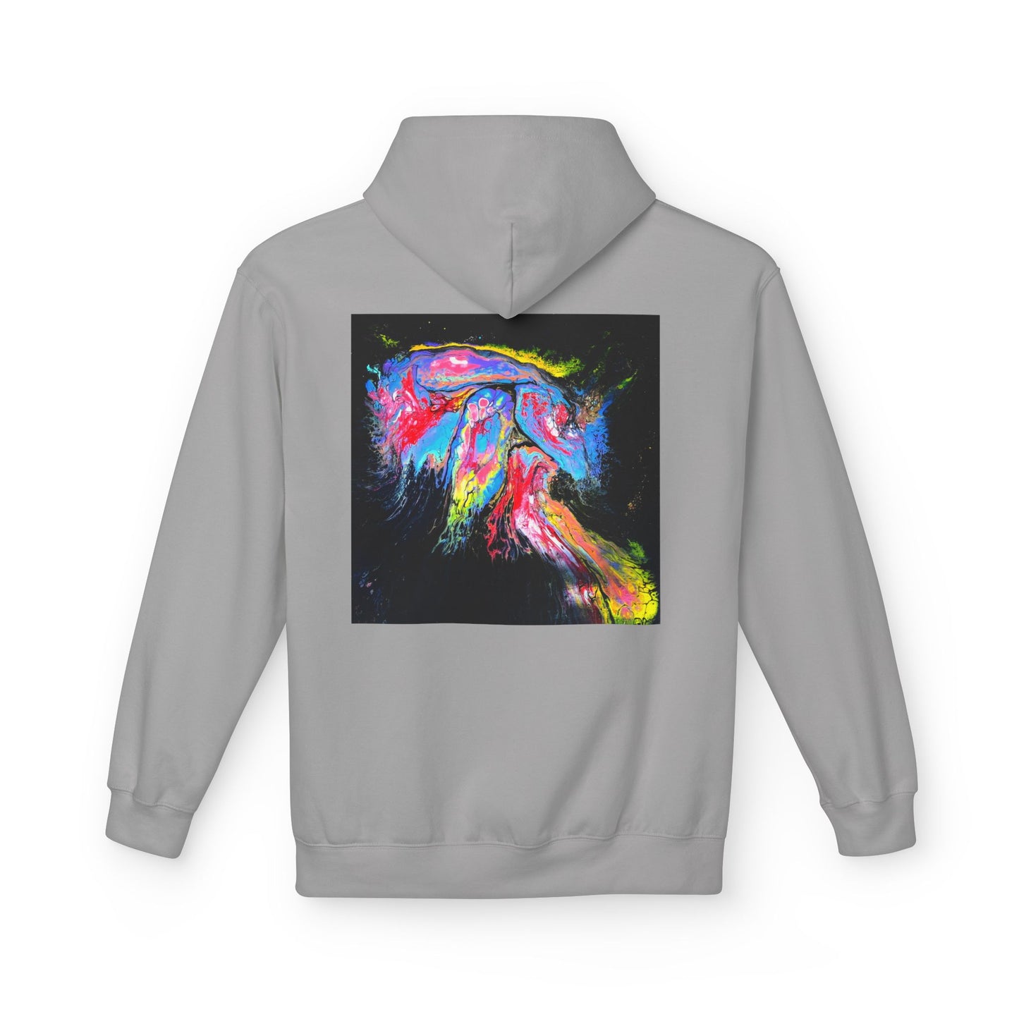 Vibrant Artistic Hoodie, Colorful Fleece Sweatshirt for Art Lovers, Cozy Casual Wear, Unique Gift for Birthdays, Creative Apparel