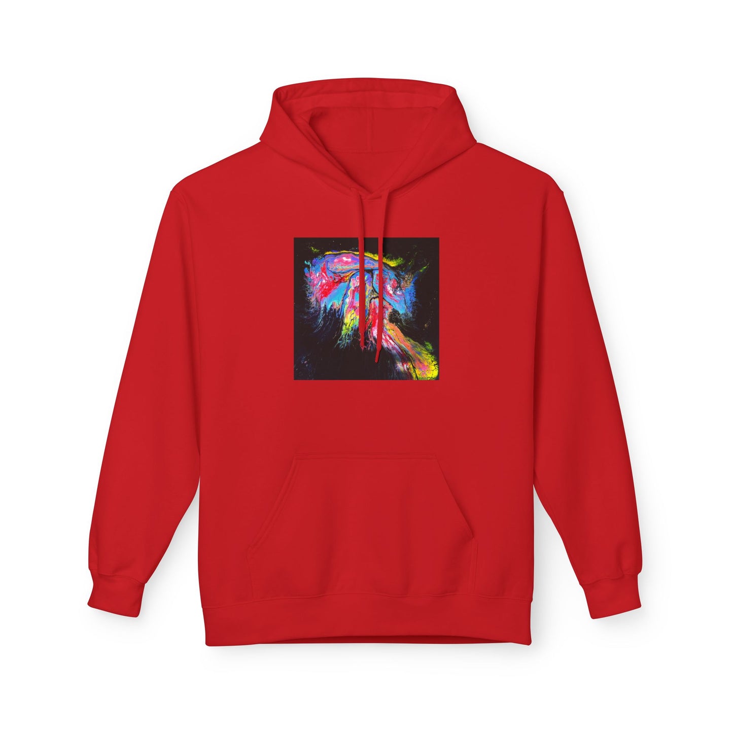 Vibrant Artistic Hoodie, Colorful Fleece Sweatshirt for Art Lovers, Cozy Casual Wear, Unique Gift for Birthdays, Creative Apparel