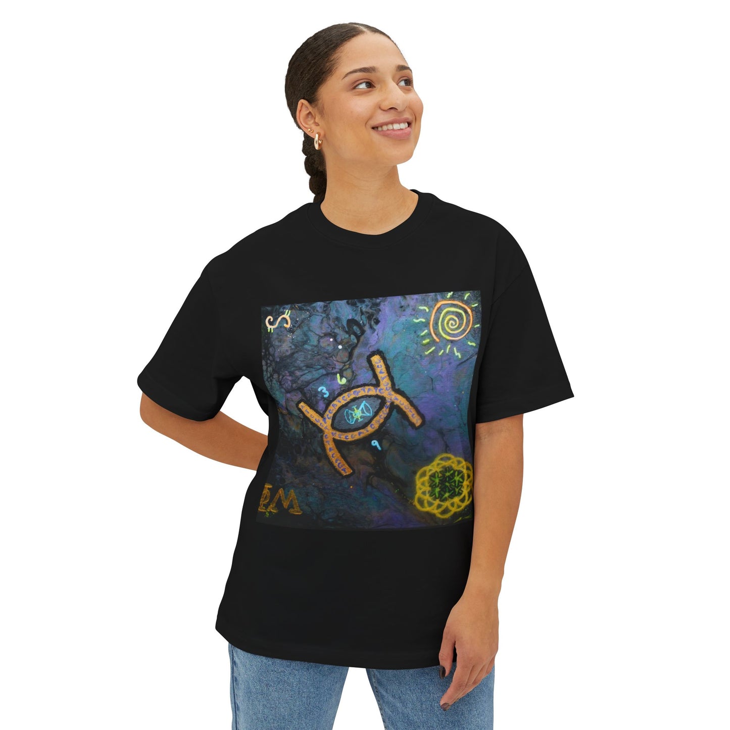 Mystical Zodiac Oversized Tee, Astrological Shirt, Horoscope Top, Spiritual Apparel, Unisex Tee for Astrology Lovers, Birthday Gift