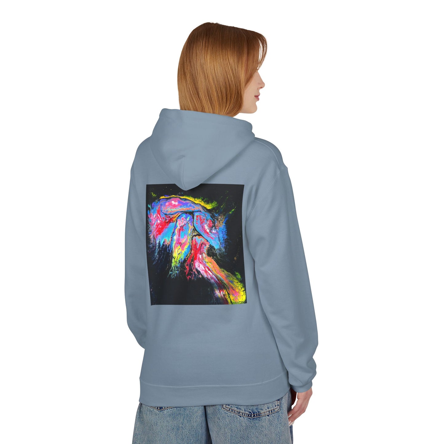 Vibrant Artistic Hoodie, Colorful Fleece Sweatshirt for Art Lovers, Cozy Casual Wear, Unique Gift for Birthdays, Creative Apparel