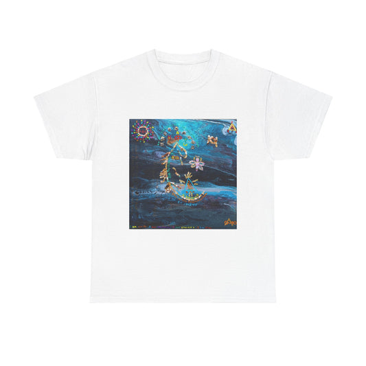 T-Shirt — Celestial Floral Moon Art Tee