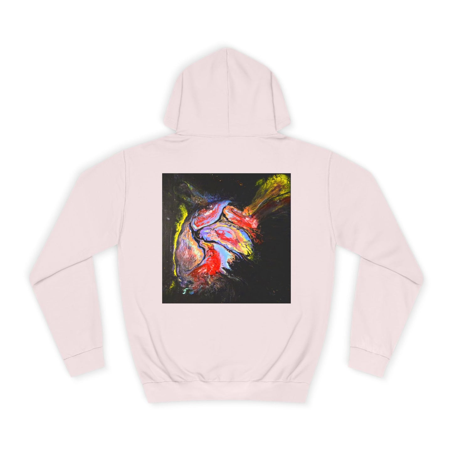Artistic Heart Unisex Hoodie, Cozy College Apparel, Unique Design, Everyday Wear, Great Gift for Students, Colorful Graphic