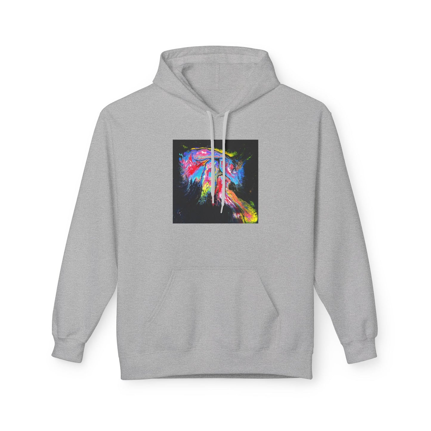 Vibrant Artistic Hoodie, Colorful Fleece Sweatshirt for Art Lovers, Cozy Casual Wear, Unique Gift for Birthdays, Creative Apparel