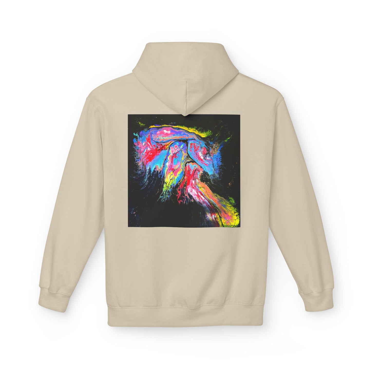 Vibrant Artistic Hoodie, Colorful Fleece Sweatshirt for Art Lovers, Cozy Casual Wear, Unique Gift for Birthdays, Creative Apparel
