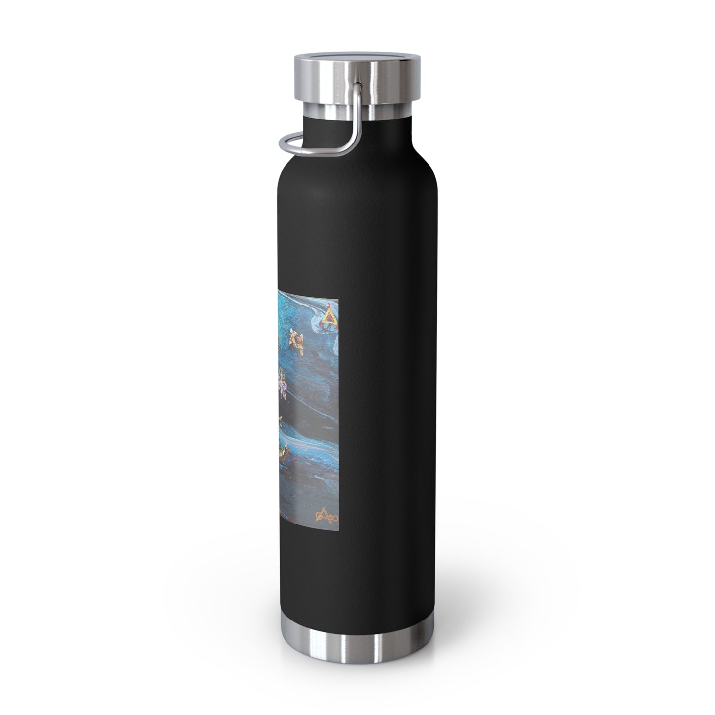 22oz Insulated Water Bottle — Celestial Ocean Art Stainless Steel Thermos