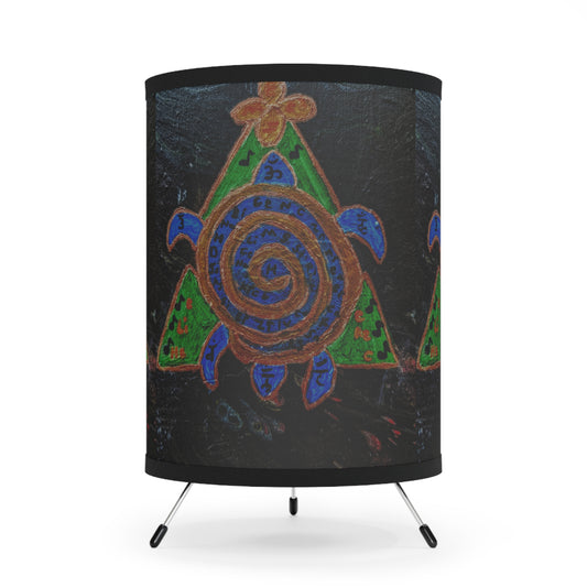 Colorful Turtle Tripod Lamp, Home Decor Light, Eco-Friendly Lighting, Unique Gifts for Art Lovers, Boho Style Interior