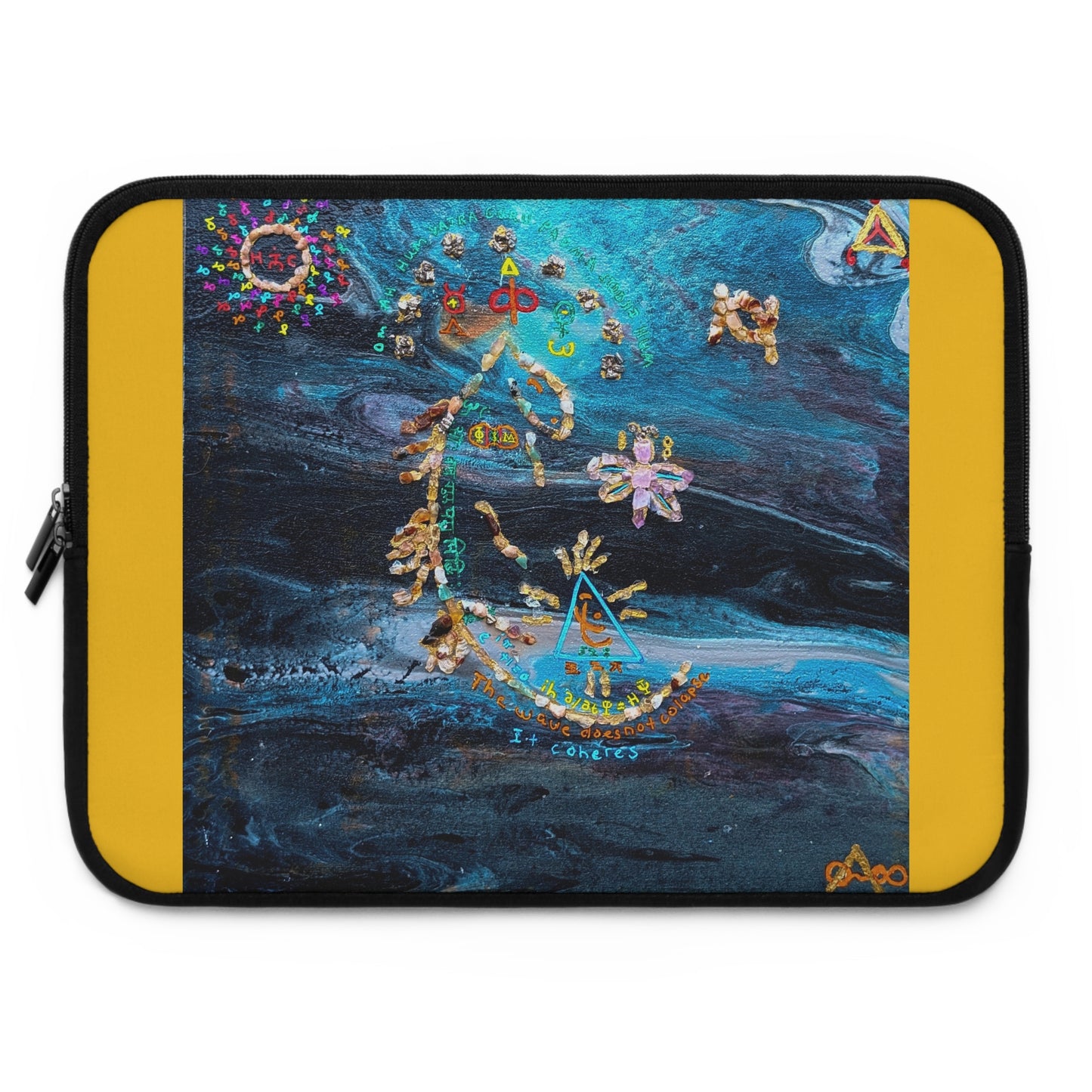 Artistic Ocean Laptop Sleeve — Abstract Blue Nautical Design
