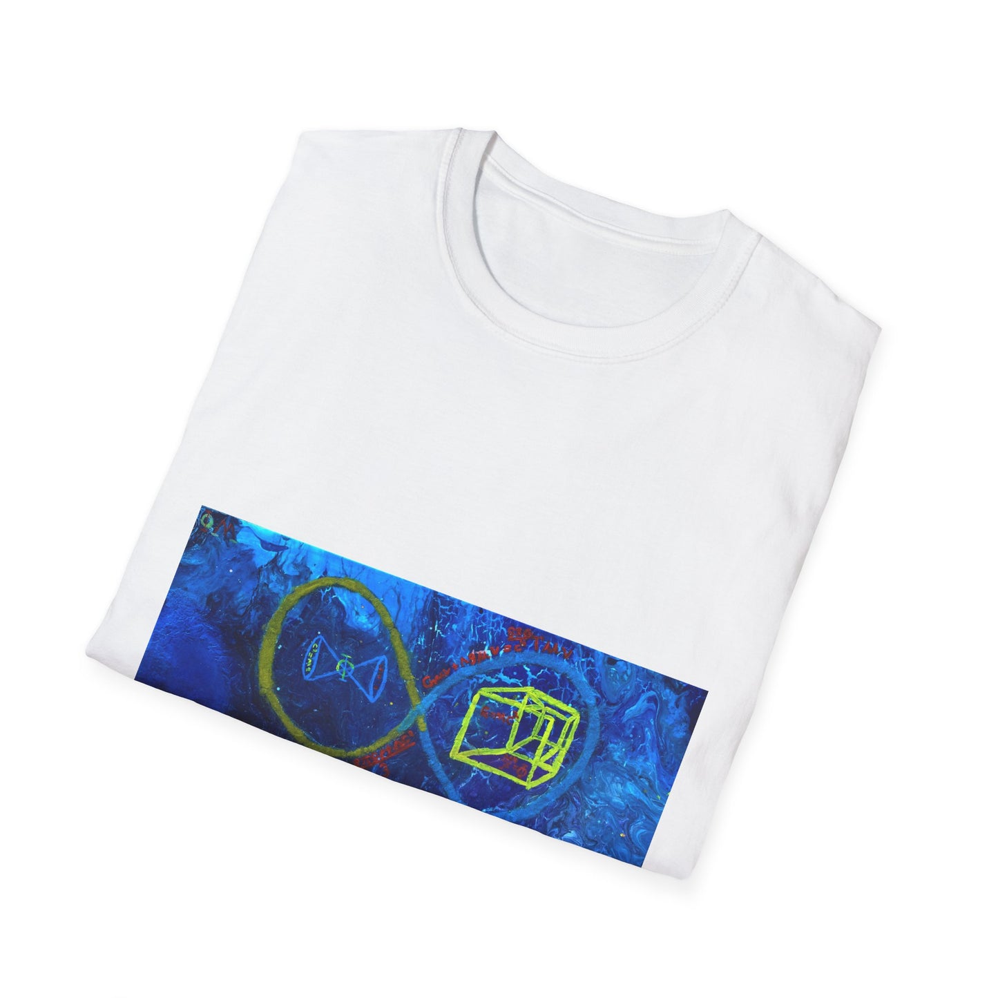 Infinite Connection Unisex T-Shirt, Softstyle Tee, Graphic Shirt, Casual Wear, Gift for Friends, Blue Design Tee