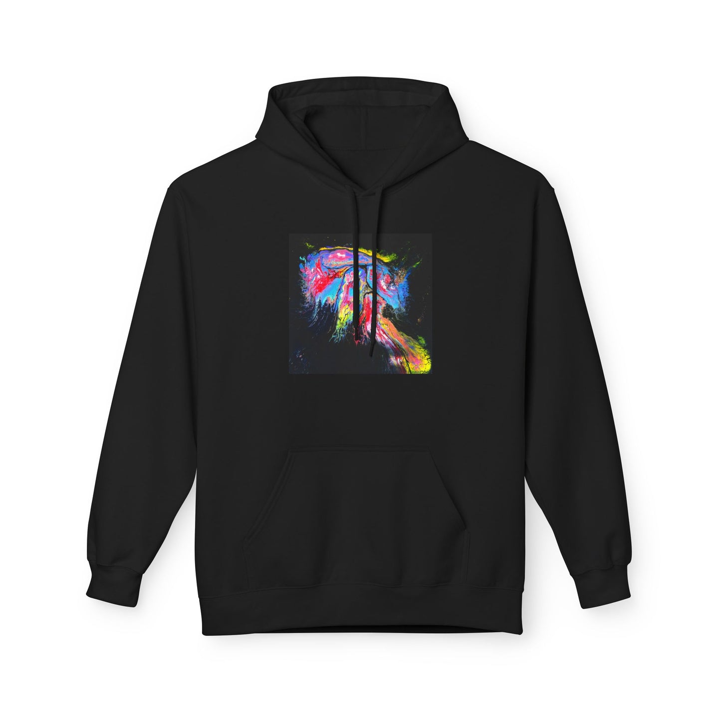 Vibrant Artistic Hoodie, Colorful Fleece Sweatshirt for Art Lovers, Cozy Casual Wear, Unique Gift for Birthdays, Creative Apparel