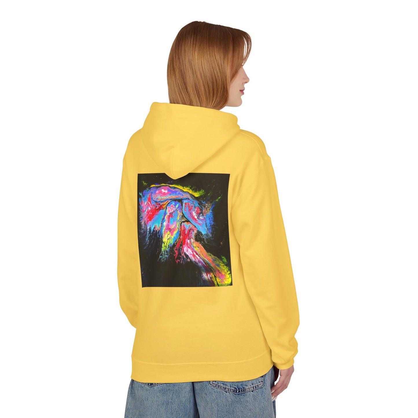 Vibrant Artistic Hoodie, Colorful Fleece Sweatshirt for Art Lovers, Cozy Casual Wear, Unique Gift for Birthdays, Creative Apparel