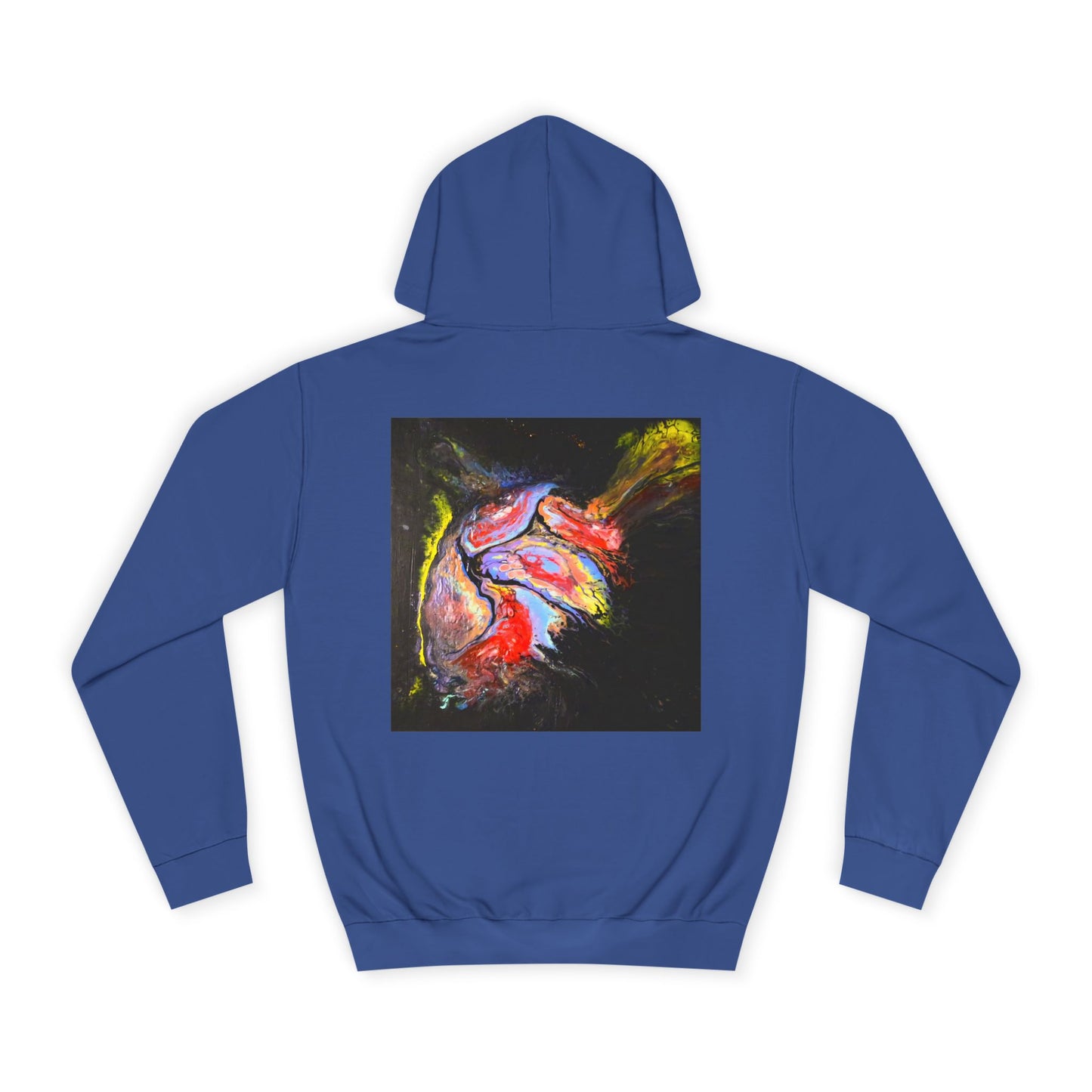 Artistic Heart Unisex Hoodie, Cozy College Apparel, Unique Design, Everyday Wear, Great Gift for Students, Colorful Graphic