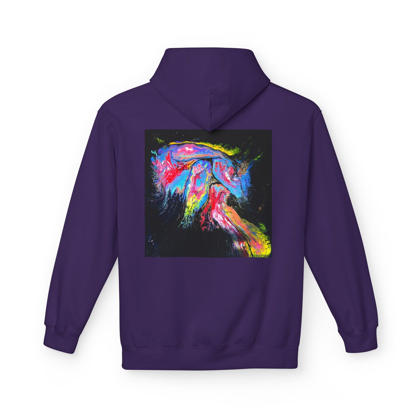 Vibrant Artistic Hoodie, Colorful Fleece Sweatshirt for Art Lovers, Cozy Casual Wear, Unique Gift for Birthdays, Creative Apparel