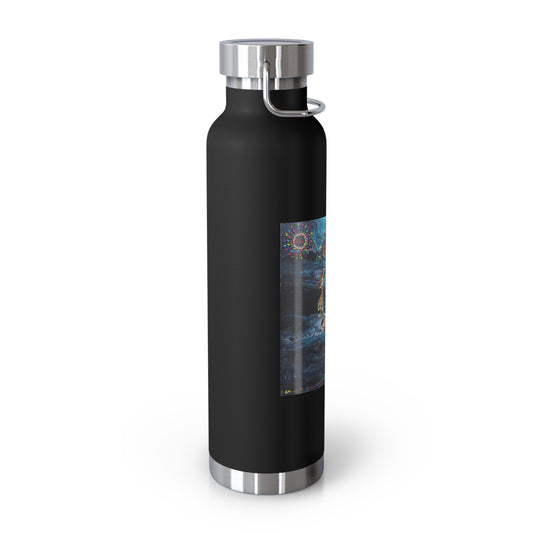 22oz Insulated Water Bottle — Celestial Ocean Art Stainless Steel Thermos