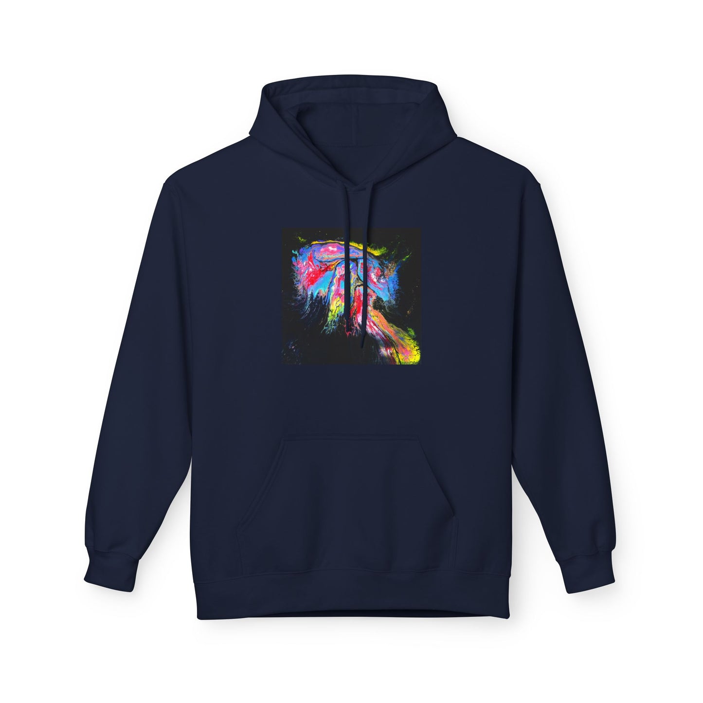 Vibrant Artistic Hoodie, Colorful Fleece Sweatshirt for Art Lovers, Cozy Casual Wear, Unique Gift for Birthdays, Creative Apparel