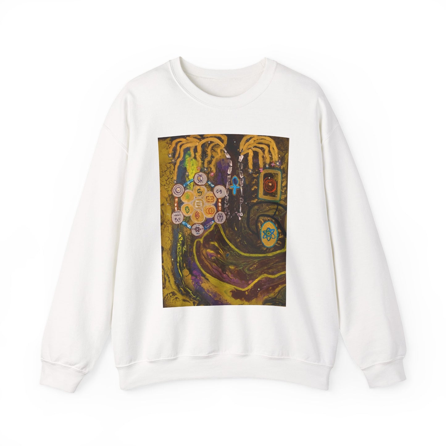Abstract Cosmic Garden Crewneck Sweatshirt