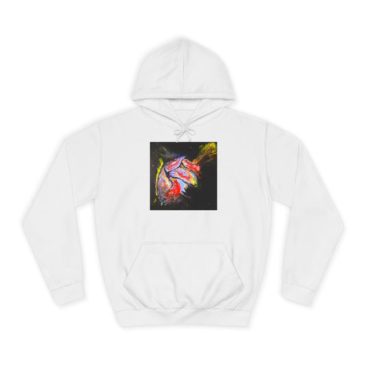 Artistic Heart Unisex Hoodie, Cozy College Apparel, Unique Design, Everyday Wear, Great Gift for Students, Colorful Graphic