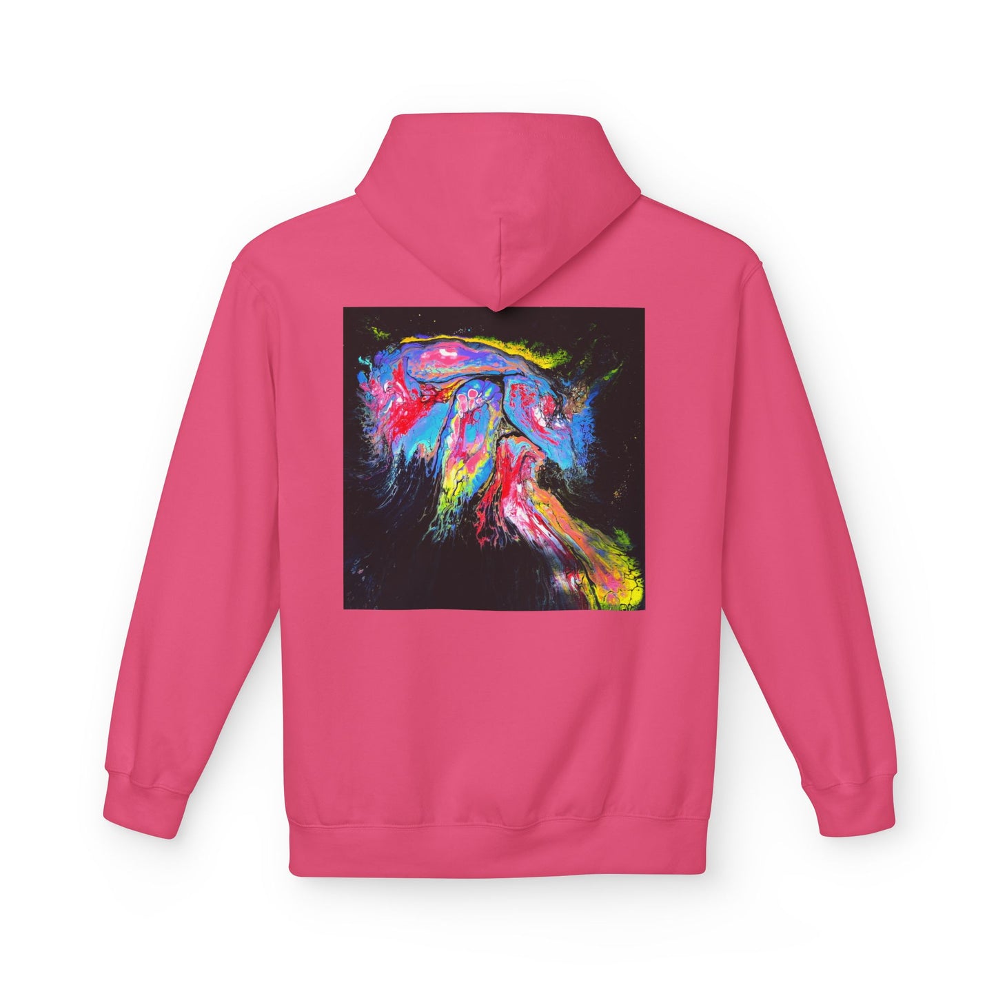 Vibrant Artistic Hoodie, Colorful Fleece Sweatshirt for Art Lovers, Cozy Casual Wear, Unique Gift for Birthdays, Creative Apparel