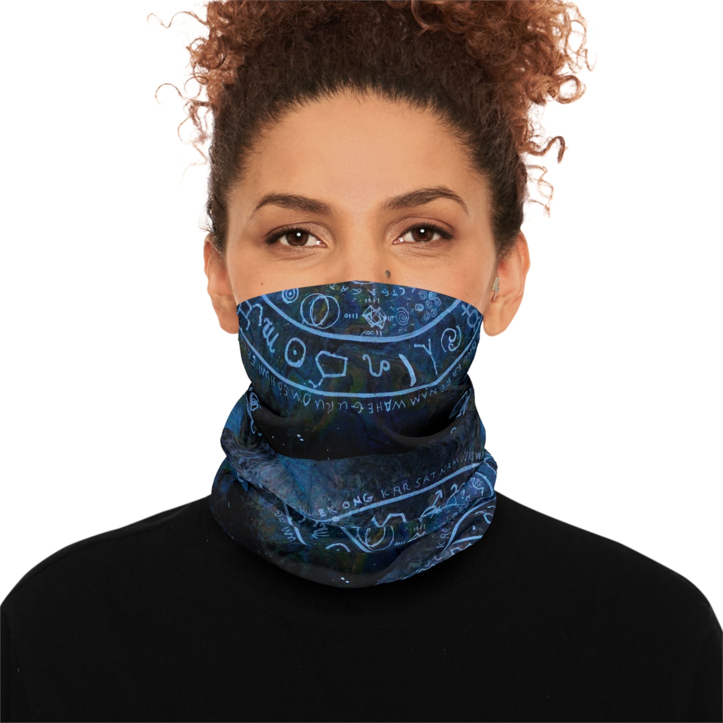 Magical Symbol Neck Gaiter - Lightweight Face Covering, Outdoor Adventure Gear, Festival Accessory, Spiritual Gift, Yoga Scarf