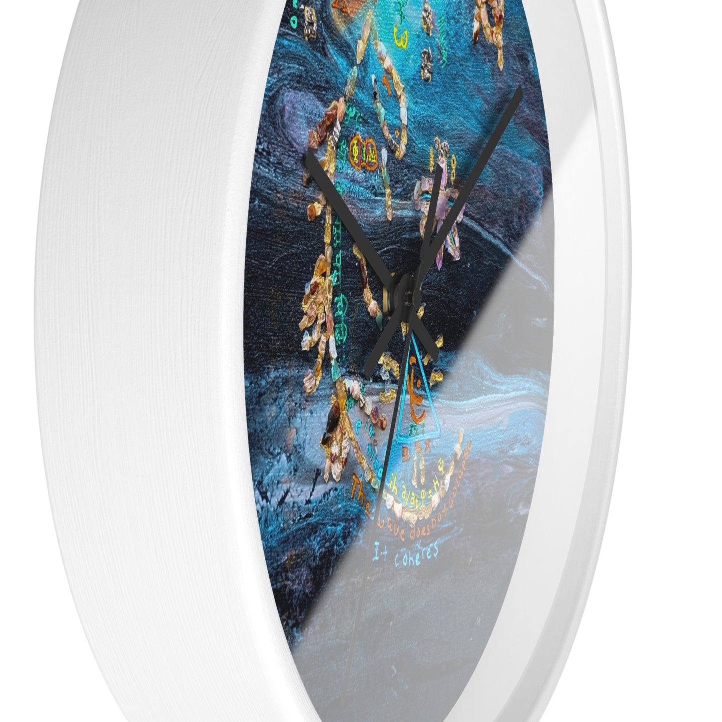Abstract Ocean Zodiac Wall Clock — Nautical Blue Celestial Timepiece