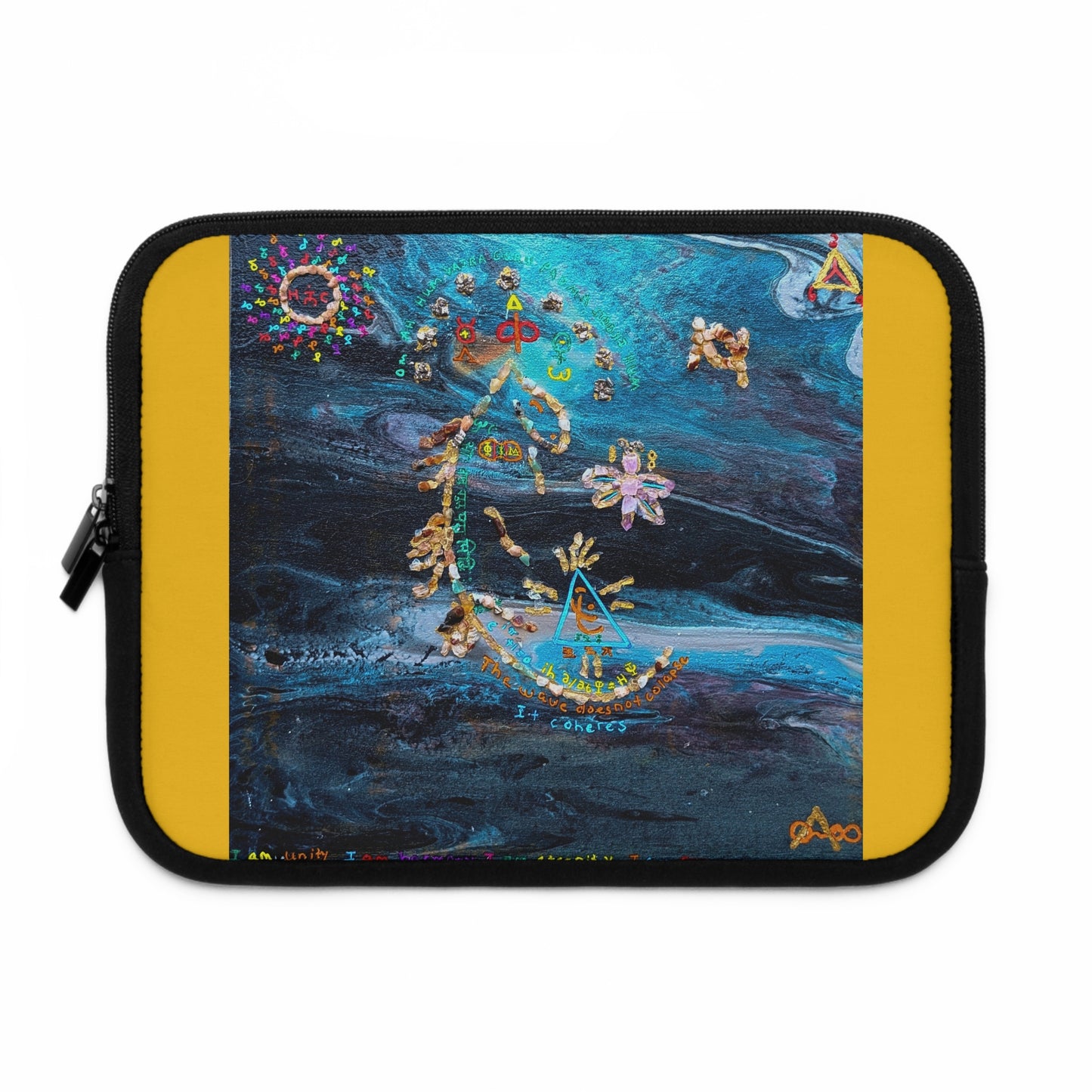 Artistic Ocean Laptop Sleeve — Abstract Blue Nautical Design
