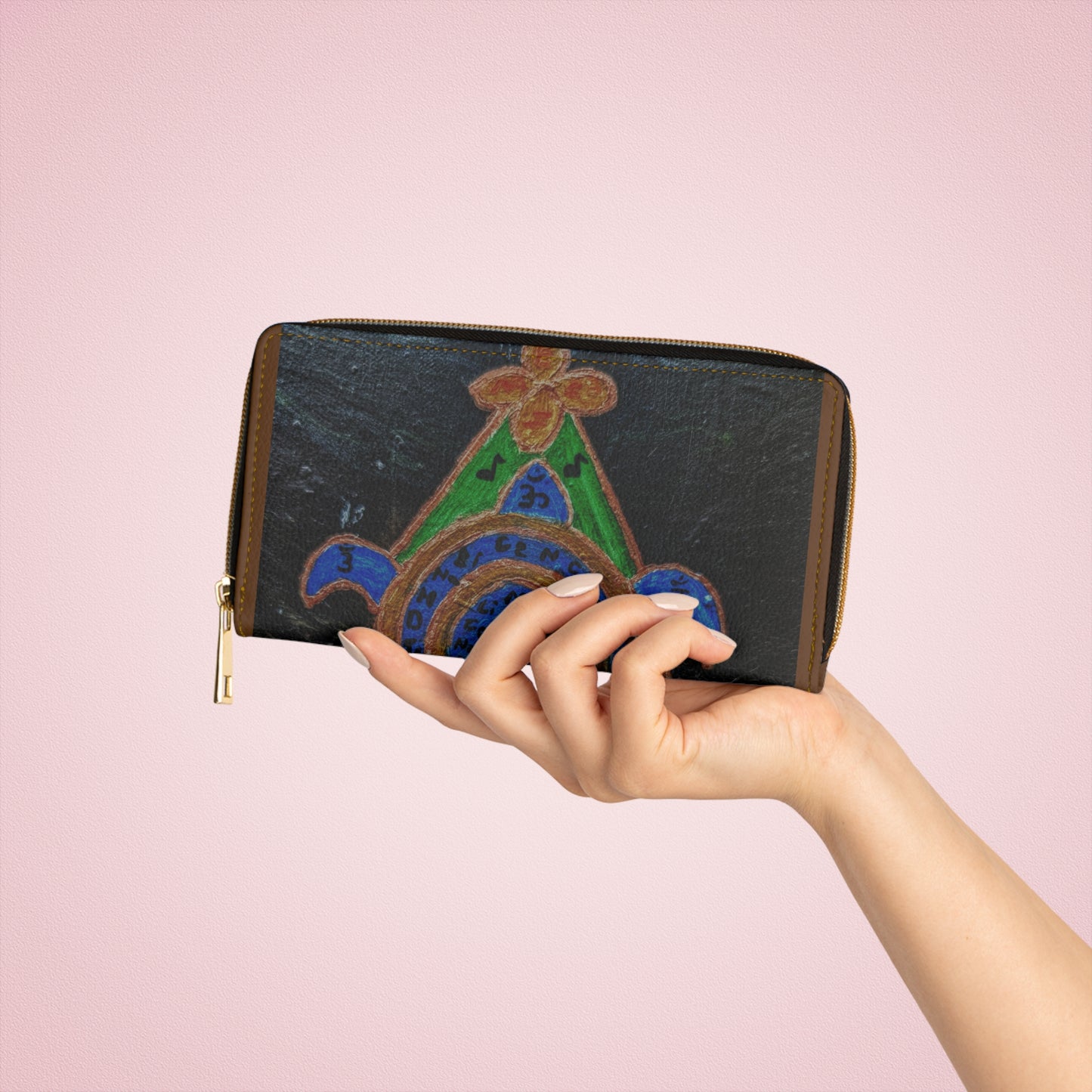 Artisan Zipper Wallet with Colorful Design, Functional Clutch, Unique Gift for Her, Stylish Accessory, Handmade Organizer