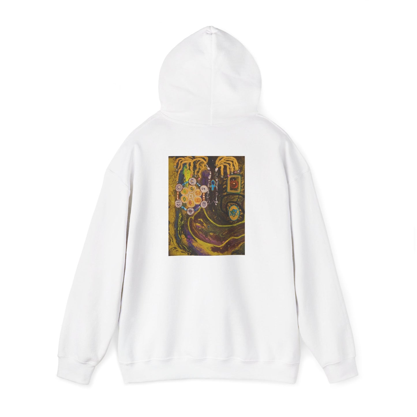 Abstract Cosmic Mandala Hoodie – Psychedelic Spiritual Art Sweatshirt