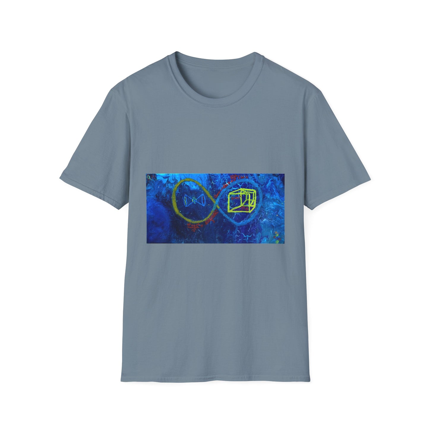 Infinite Connection Unisex T-Shirt, Softstyle Tee, Graphic Shirt, Casual Wear, Gift for Friends, Blue Design Tee