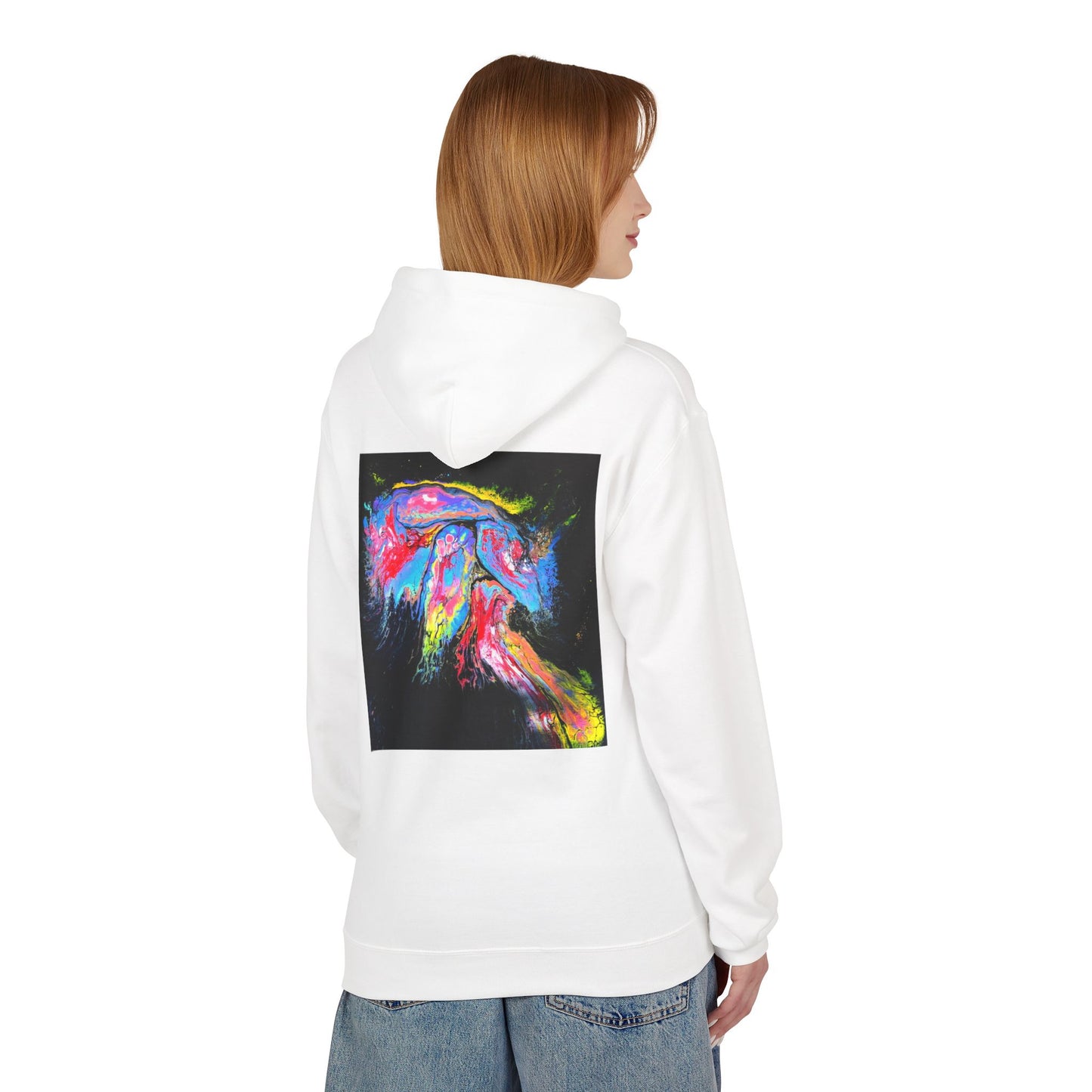 Vibrant Artistic Hoodie, Colorful Fleece Sweatshirt for Art Lovers, Cozy Casual Wear, Unique Gift for Birthdays, Creative Apparel