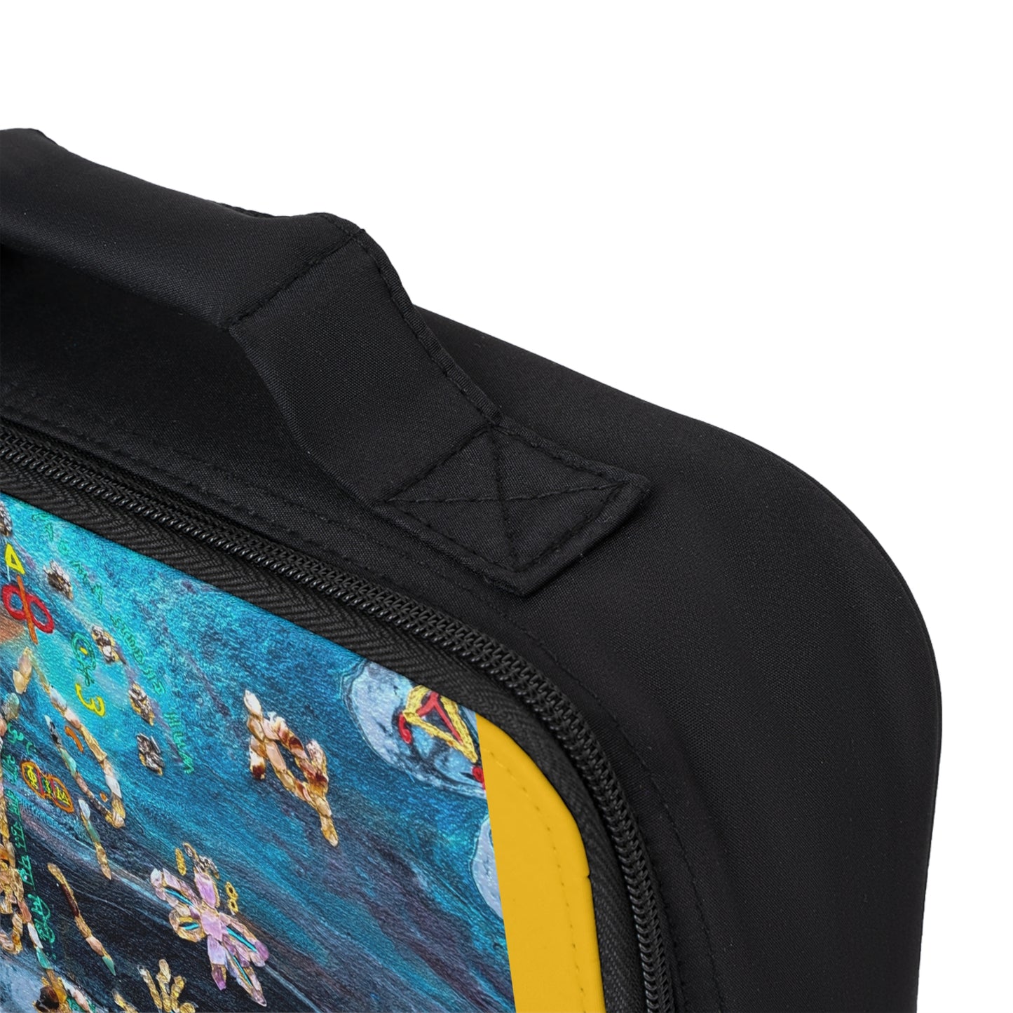 Artistic Moon & Flowers Lunch Bag — Nautical Blue Kids & Adult Insulated Lunchbox