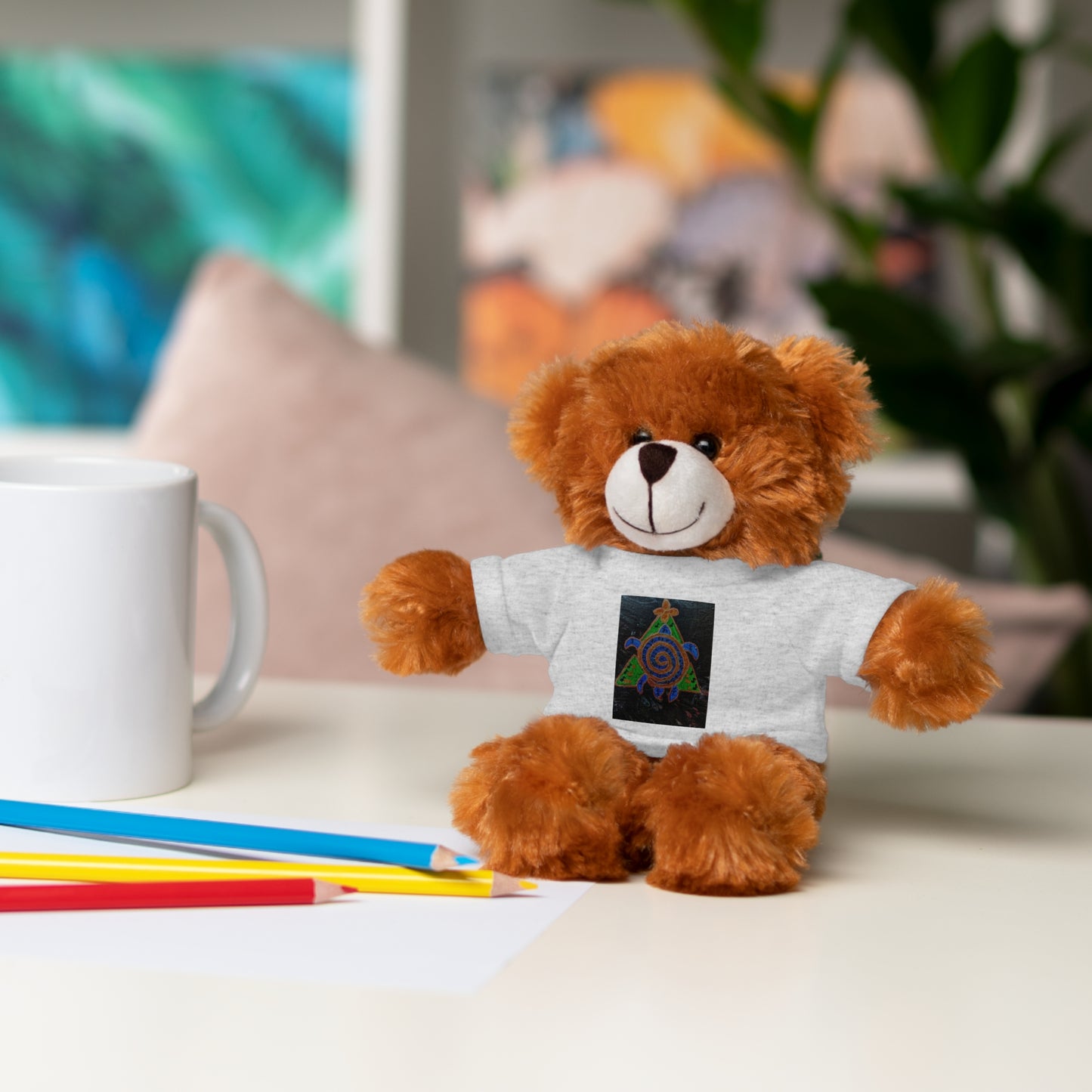 Stuffed Animal Tee Buddy, Plush Toy, Personalized Gifts, Kids' Decor, Birthday Presents, Unique Collectibles