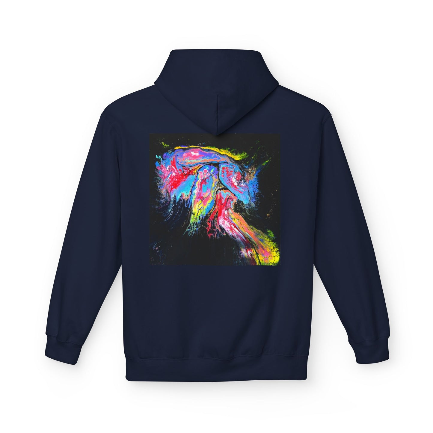 Vibrant Artistic Hoodie, Colorful Fleece Sweatshirt for Art Lovers, Cozy Casual Wear, Unique Gift for Birthdays, Creative Apparel