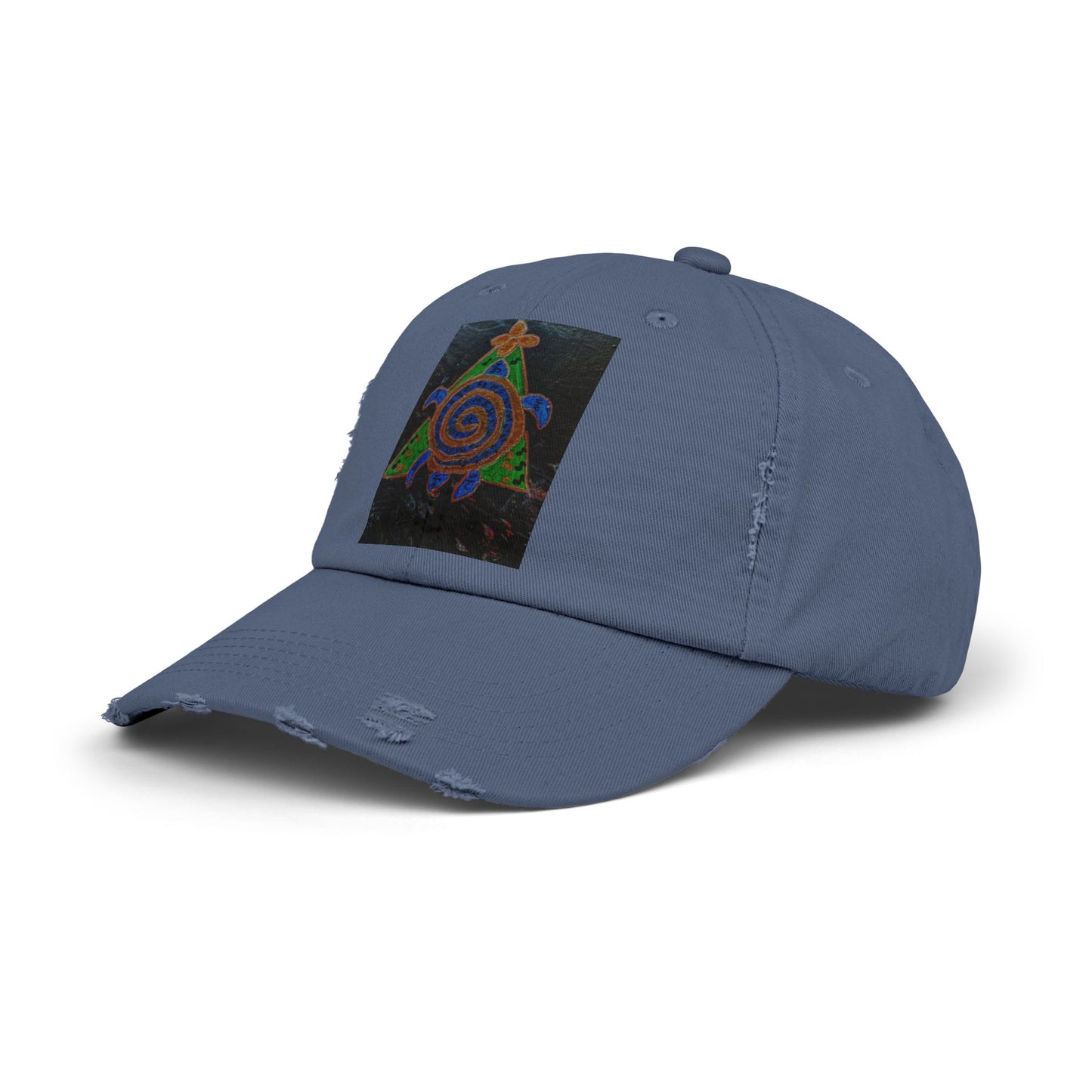 Spiraled Art Distressed Cap, Unisex Hat, Trendy Cap for Every Occasion, Gift for Him or Her, Festival Headwear, Casual Accessories